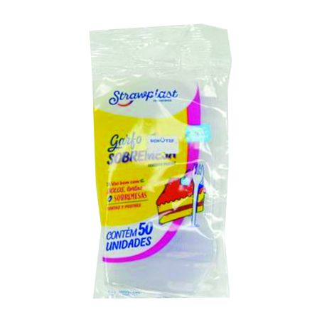 GARFO SOB STRAWPLAST FESTA DESCARTA CRISTAL PCT.50UN