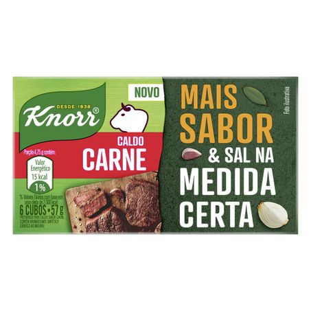 Caldo em tablete carne knorr com 6 unidades