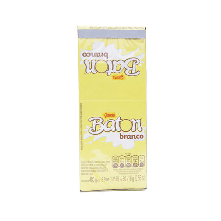 Chocolate Baton Garoto Branco Caixa com 30un - 480gr 360-59