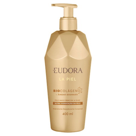 HIDRATANTE DESODORANTE CORPORAL EUDORA LA PIEL ULTRA HIDRATAÇÃO DA PELE ÂMBAR DOURADO 400ML