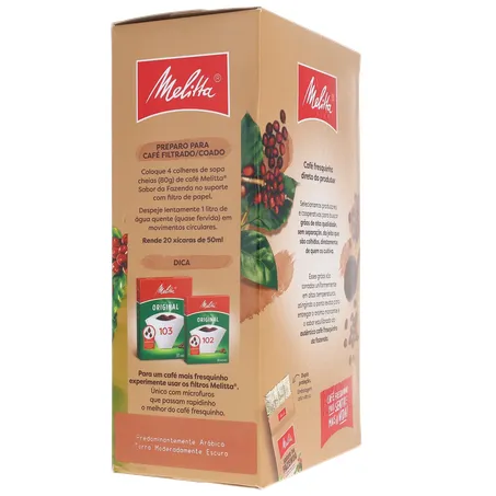 CAFÉ PÓ MELITTA SABOR FAZENDA 500G 360-12