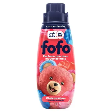 Amaciante de Roupas Fofo Vermelho Sensação Frasco 500ml