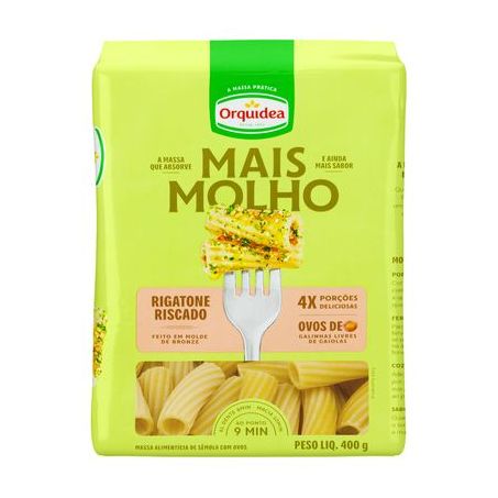 Massa orquidea rigatone riscado mais molho 400g