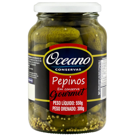 Pepino em conserva oceano vidro 300g