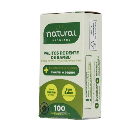 Palito dental natural bambu 100un 360-22