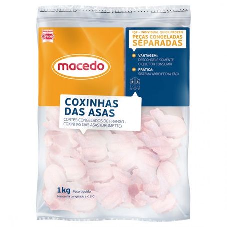 Coxinhas da asa macedo pacote 1kg