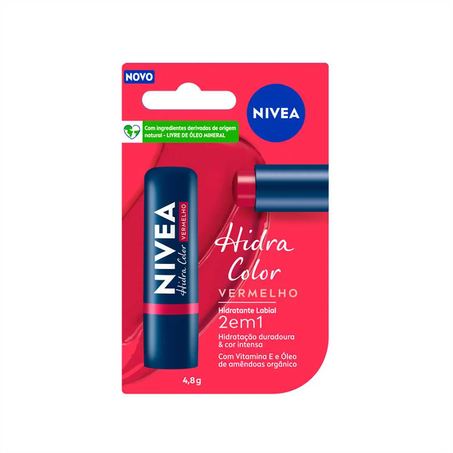 Protetor Labial Nivea 4,8g Color Vermelho