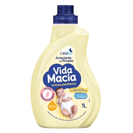 Amaciante de Roupas Vida Macia Glicerina & Camomila Frasco 1lt