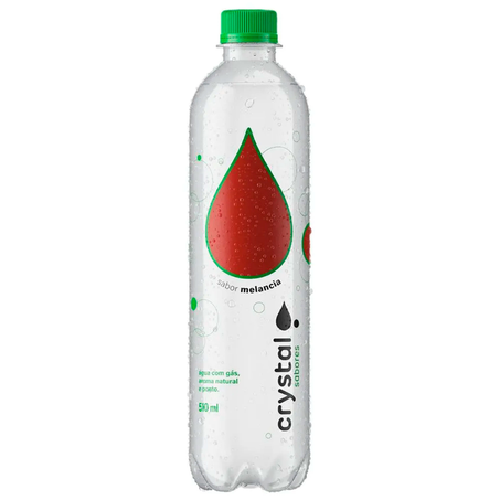 Água gaseificada crystal sabor melancia 510ml