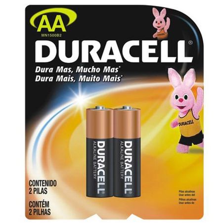 Pilha duracell com 2 aa alcalina