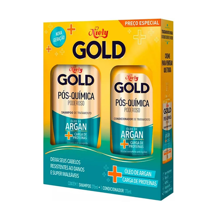 KIT NIELY GOLD PÓS QUÍMICA(ARGAN) SH275+COND175ML