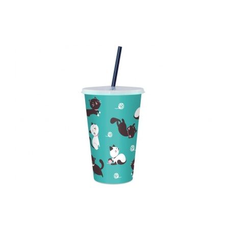 COPO PLASVALE DEC GATO 520ML
