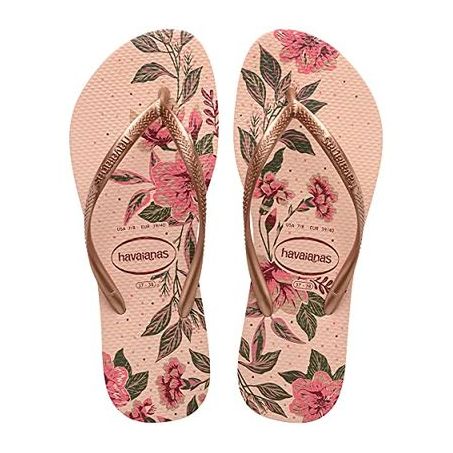 Havaianas slim organic rosa ballet/dourado 37/38