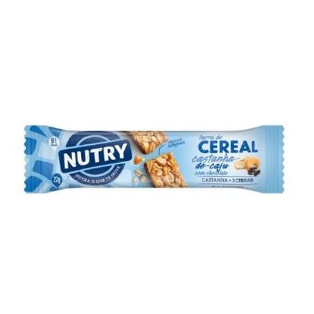 Barra de cereal nutry sabor castanha de caju e chocolate 22g