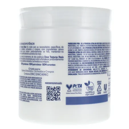 Máscara de Tratamento Texturas Reais Ondulados, Cacheados e Crespos Azeite de Oliva Dove 500G 360-18