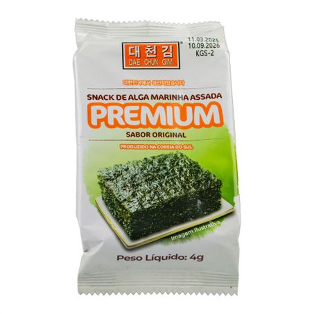 SNACKS DE ALGA MARINHA SALGADA PREMIUM ORIGINAL 4G