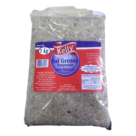 Sal grosso temperado kelly 1kg s/pimenta