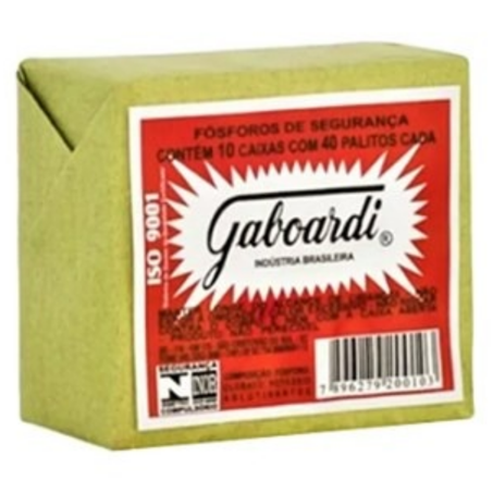 Fósforos gaboardi maço c/10 caixinhas de 40 palitos