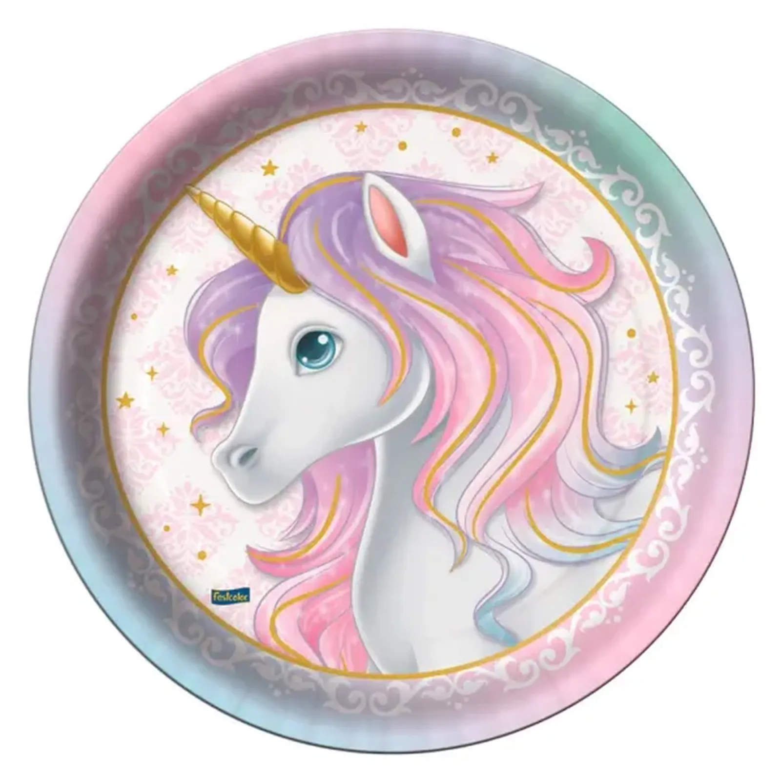 PRATO UNICORNIO ALEGRIA FESTA 17CM