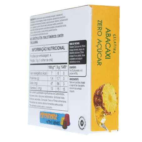 Gelatina apti abacaxi zero 12g 360-24