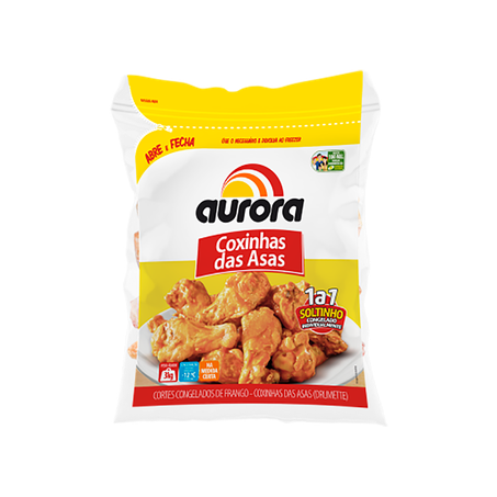 Frango aurora coxinha asa iqf 3kg