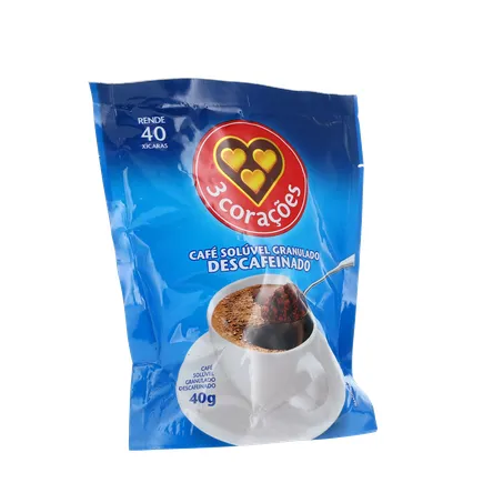 Café Solúvel 3 Corações Descafeinado Rf 40g 360-33