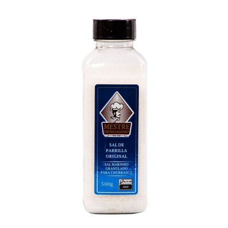 Sal Marinho Granulado para Churrasco Mestre Churrasqueiro Sal de Parrilha Original Frasco 500gr