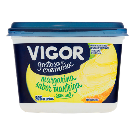 Marg Vigor Manteiga 500g S/Sal 80%