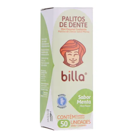 Palito dental billa mentolado c/50 360-34