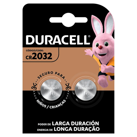 Bateria Duracell Litio Metálico com 2 Unidades CR2032