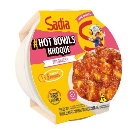 Nhoque de Batata ao Molho Bolonhesa Sadia Hot Bowls 300g
