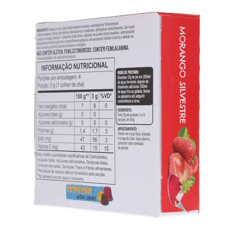 Gelatina Apti Zero Morango Embalagem 12G 360-23