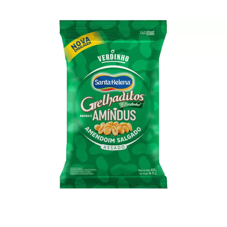 Amendoim torrado salgado sem pele grelhaditos 400g