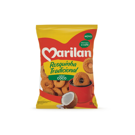 Biscoito Marilan Rosca Coco Pacote 300G