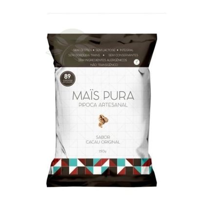 Pipoca Doce Mais Pura Artesanal Cacau Original Embalagem 150G