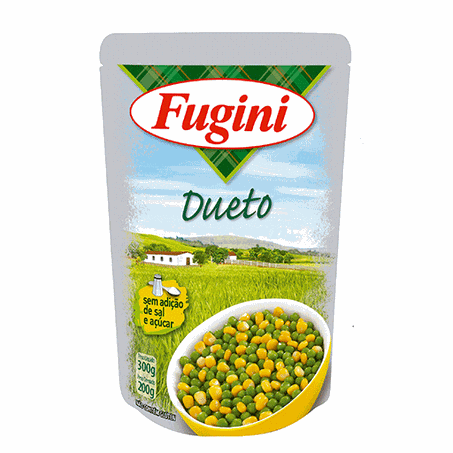 ERVILHA E MILHO VERDE EM CONSERVA DUETO FUGINI SACHÊ