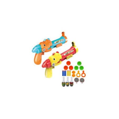 Brinquedo lançador super gun kit com alvos e dardos ref.5608