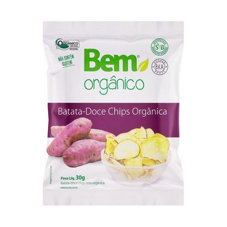 Fhom Batata Doce Bem Orgânico 30G Chips