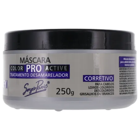 MÁSCARA CAPILAR SERGIO PARIS DESAMARELADOR PRO ACTIVE POTE 250G 360-3