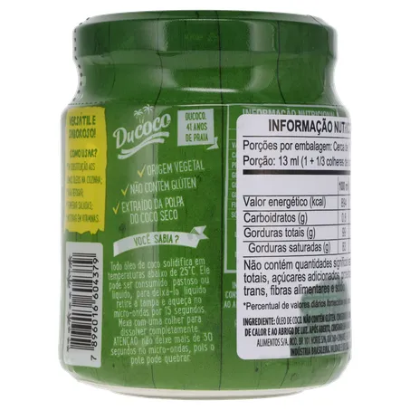 ÓLEO DE COCO DUCOCO EXTRA VIRGEM VIDRO 200ML 360-2