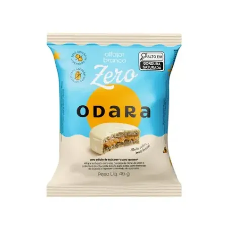 Alfajor Odara Zero Chocolate Branco 45g