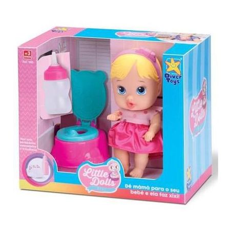 Boneca Little Dolls Divertoys Faz Xixi