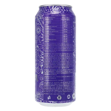 Energético Monster Ultra Violet Sem Açúcar 473Ml 360-12