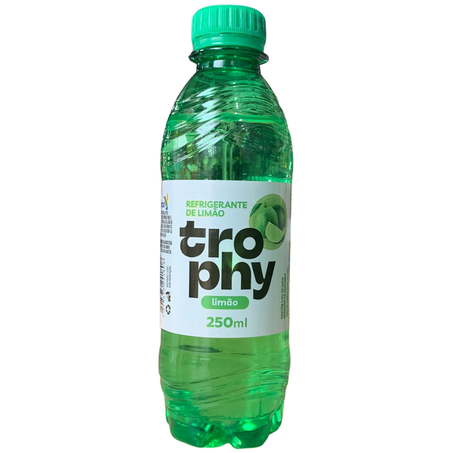 Refrigerante pet 250ml trophy limao