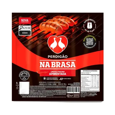 Linguica Toscana Perdigao 700g Apimentada