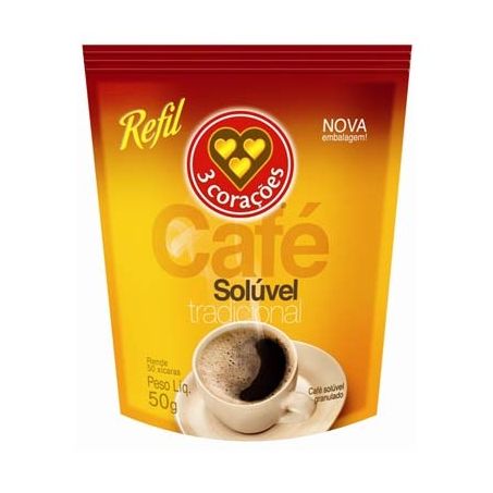 CAFE SOLUVEL 3 CORACOES 50G TRADIC SCH
