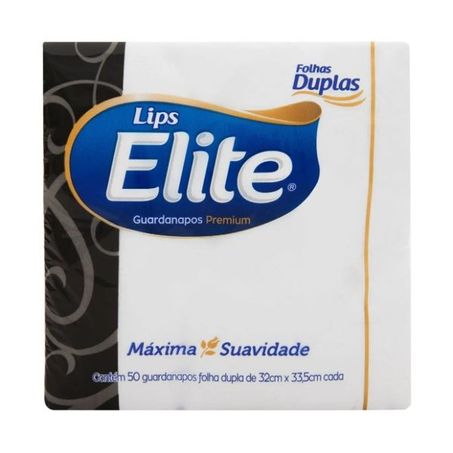 Guardanapo Lips Elite Branco Grande c/50un