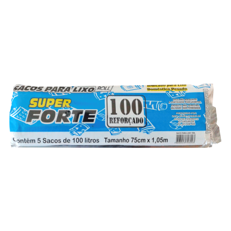 Saco Lixo Super Forte 100l C 5 75x105cm