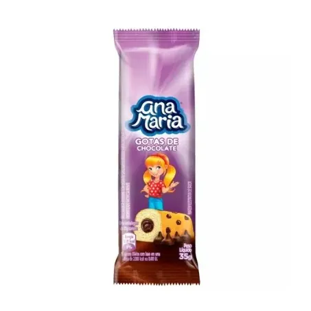 Bolinho Ana Maria Gotas De Chocolate Pacote 35g 
 