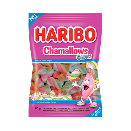 Marshmallow Haribo Cables Pacote 80G